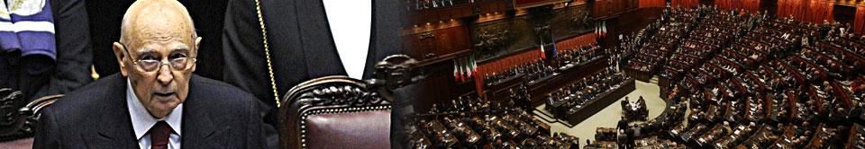 NAPOLITANO CAZZIA I PARTITI E IMPONE GOVERNO E PROGRAMMA 