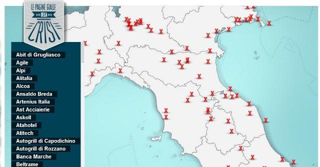 Dietro la mappa della crisi, le storie di chi porta le croci italiane del lavoro