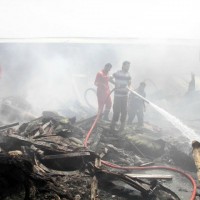 "I vigili del fuoco hanno lasciato definitivamente il sito", ha detto il portavoce della compagnia nazionale di petrolio Noc