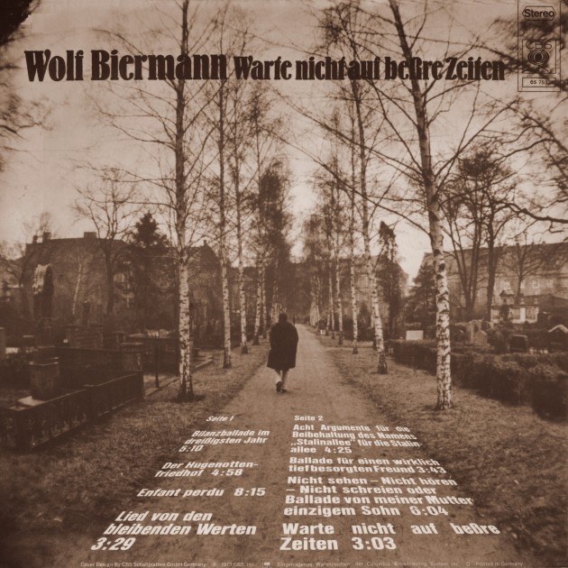 Wolf Biermann - Warte Nicht Auf BeÃŸre Zeiten - Back