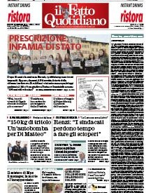 Copertina Il Fatto Quotidiano - Prescrizione, infamia di Stato