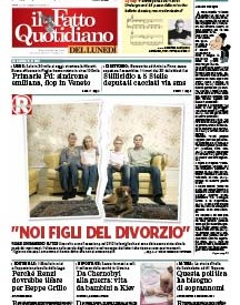 Copertina Il Fatto Quotidiano - "Noi figli del divorzio"