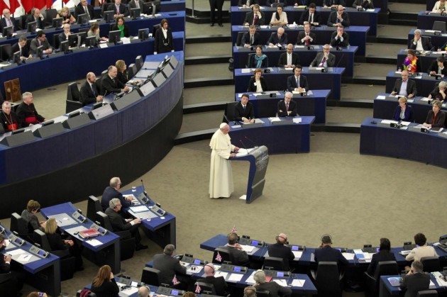 Papa Francesco in visita a Strasburgo