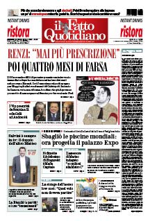 Copertina Il Fatto Quotidiano - Renzi: “Mai più prescrizione”. Poi quattro mesi di farsa