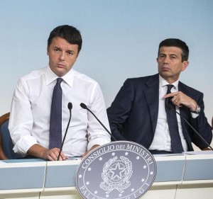 Matteo Renzi presenta " Sblocca Italia "