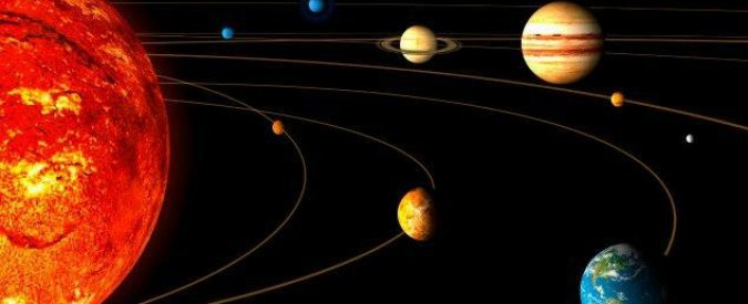Cinque pianeti allineati, Mercurio Venere Saturno Marte e Giove in fila nel cielo