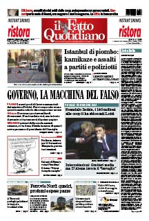 Copertina Il Fatto Quotidiano - Governo, la macchina del falso