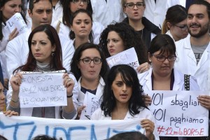 Manifestazione dei giovani medici