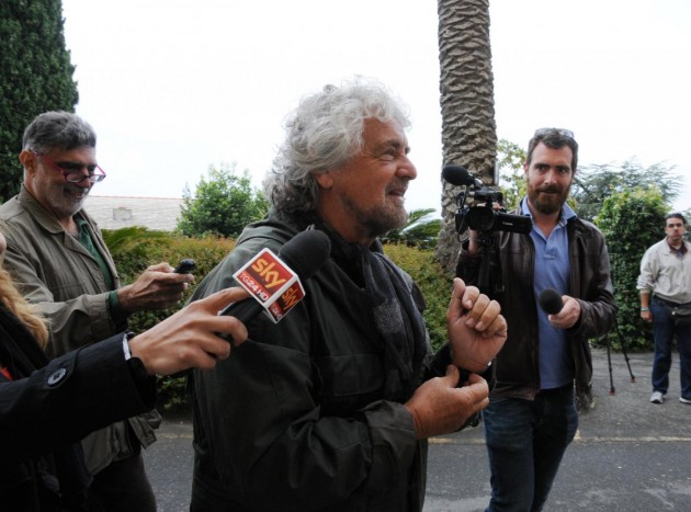 Elezioni regionali 2015 - Il leader di M5S Beppe Grillo si reca a votare