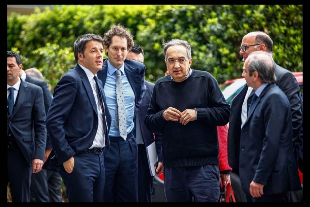 l Primo Ministro Matteo Renzi in visita a Melfi presso gli stabilimenti FCA Portfolio LaPresse