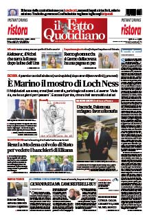 Copertina Il Fatto Quotidiano - È Marino il mostro di Loch Ness