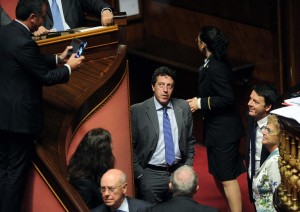 Senato - comunicazioni del presidente del Consiglio Matteo Renzi