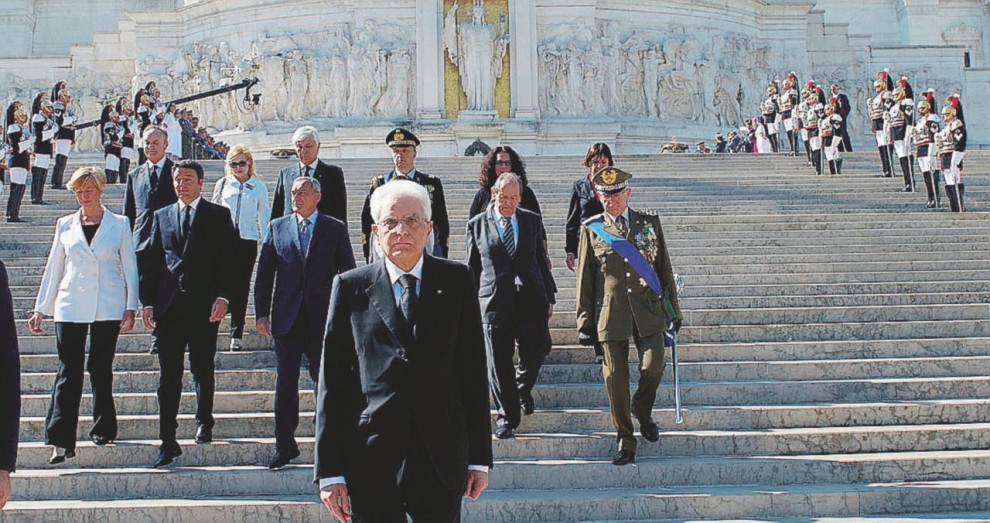 Sergio Mattarella alla parata per la festa della Repubblica