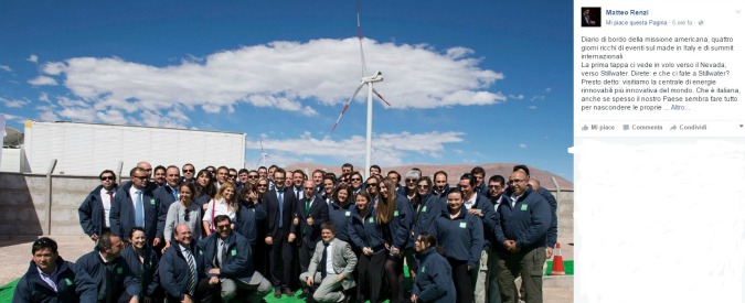 Energie rinnovabili, Renzi: “Dobbiamo ridurre dipendenza dai fossili”. Greenpeace: “Una gran faccia tosta”
