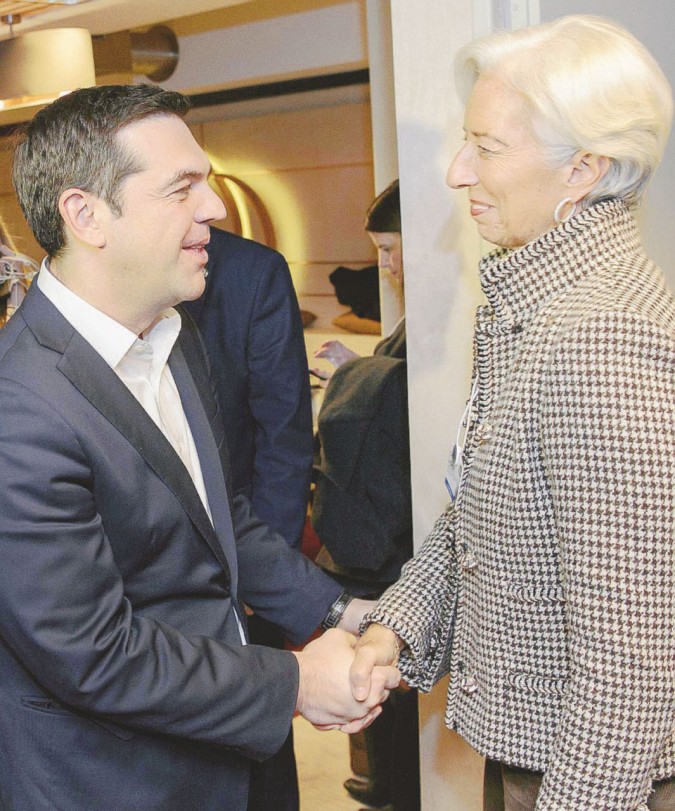 Lingue diverse - Il premier greco Alexis Tsipras e Christine Lagarde (Fmi) - Ansa