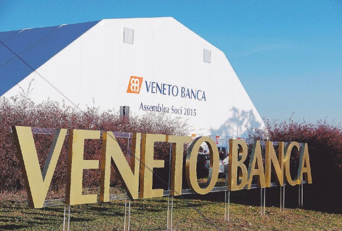 Assemblea dei soci di Veneto Banca a Volpago del Montello