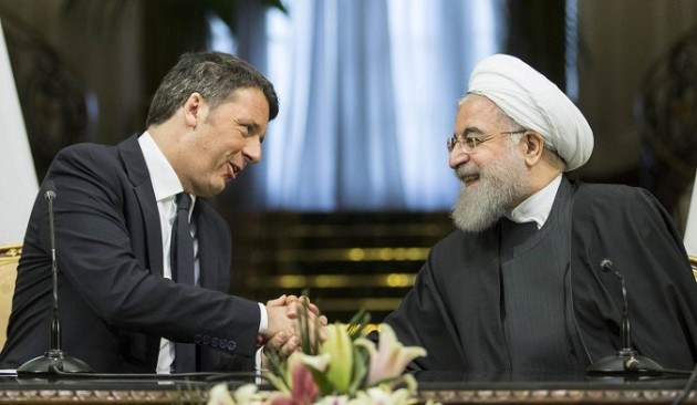 Hassan Rohani incontra Matteo Renzi a Teheran