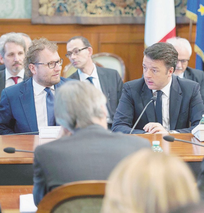 La cerimonia - Renzi alla riunione del Cipe di domenica - Ansa