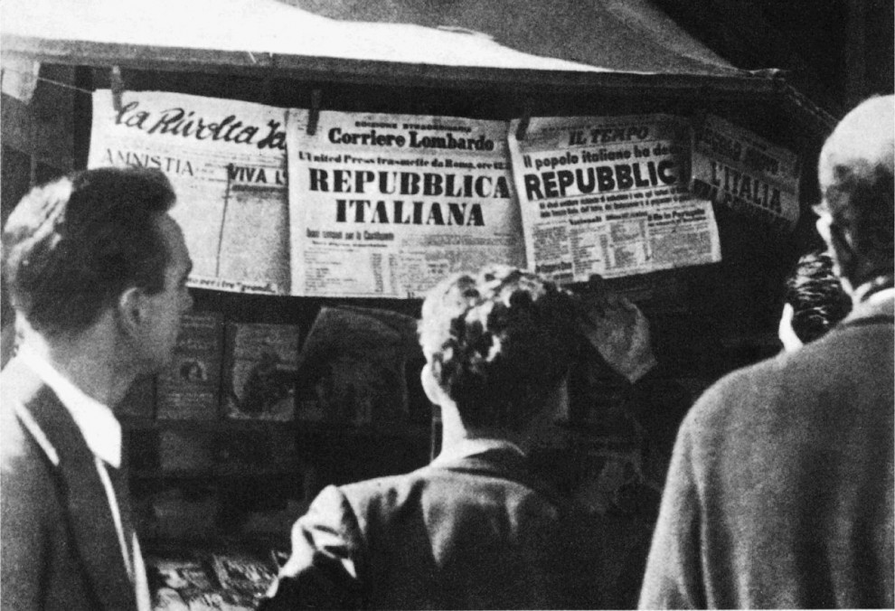 1946 , proclamation of ITALIAN REPUBLIC
