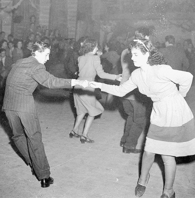 ROMA,1947-BALLO DI MODA AMERICANO,ALL'INTERNO DI UNA SALA DA BALLO(N°A.00440)