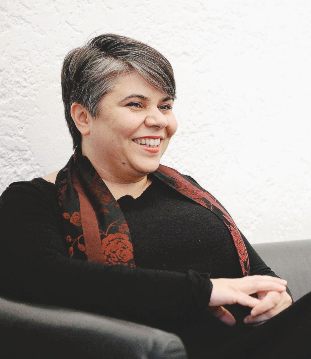 La scrittrice  -  Michela Murgia è nata  a Cabras  nel 1972 -  Ansa