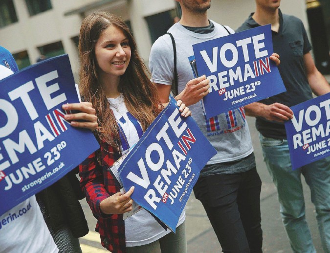 Brexit, la campagna per restare in Europa
