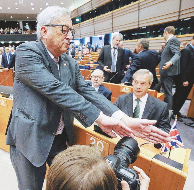 European Parliament session after British referendum to leave the EU