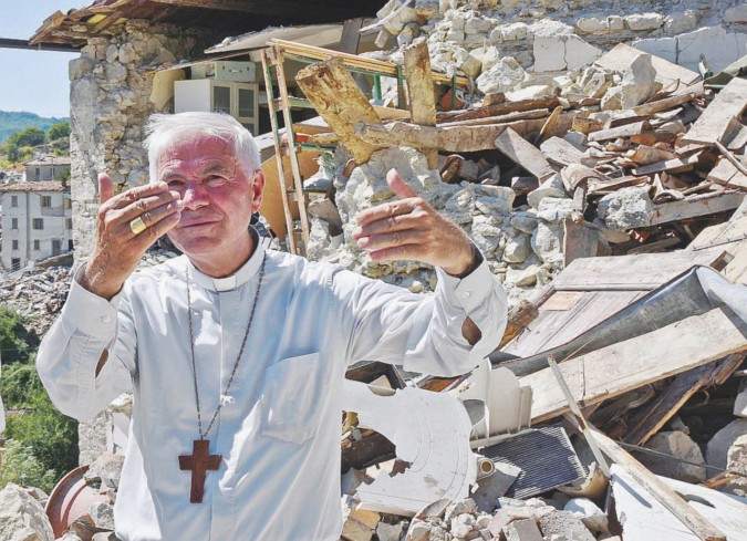 Vescovo  e manager - Giovanni D’ercole. Sua l’omelia per le vittime marchigiane del  sisma   del 24   agosto  - Ansa