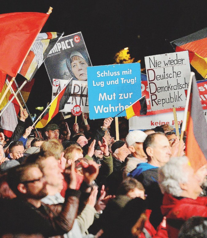 Eurosceptic AfD party rally in Erfurt