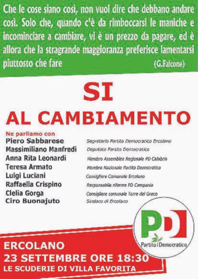 Il volantino di Ercolano