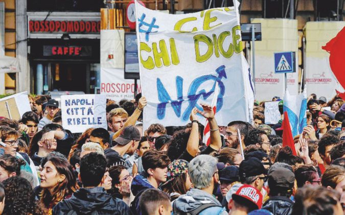 Da nord a sud - Proteste, ieri, in più di 50 città d’Italia, da Milano a Palermo - Ansa