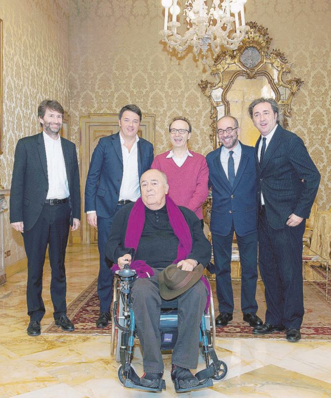 P. Chigi - Franceschini, Renzi, Benigni, Tornatore, Sorrentino e Bertolucci - Ansa