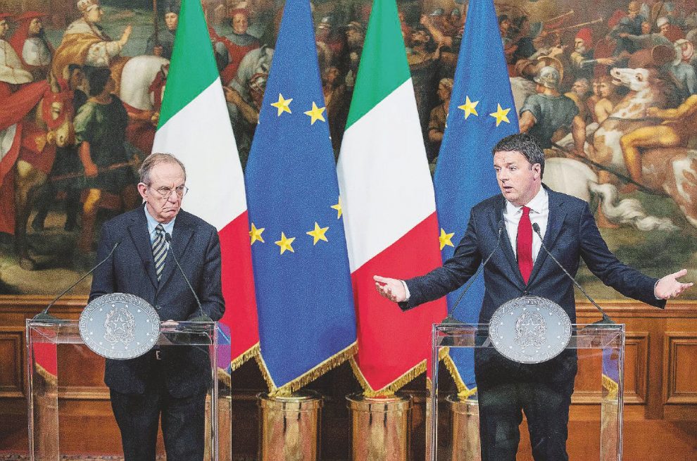 Renzi e Padoan illustrano la Legge di Bilancio