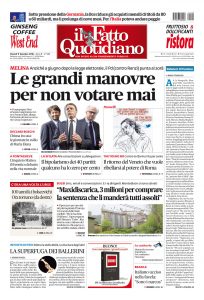 Copertina Il Fatto Quotidiano - Le grandi manovre per non votare mai