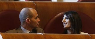 Foto Vincenzo Livieri - LaPresse 
29-09-2016 - Roma - Italia 
Cronaca
Votazione in Assemblea Capitolina sul No alle Olimpiadi. Nella foto Daniele Frongia, Virginia Raggi
Vincenzo Livieri - LaPresse 
29-09-2016 - Rome -  Italy
News
Vote against the Olimpic Games during the Capitoline Assembly