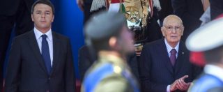 Foto Roberto Monaldo / LaPresse02-06-2014 RomaPoliticaFesta della Repubblica - Parata MilitareNella foto Matteo Renzi, Giorgio NapolitanoPhoto Roberto Monaldo / LaPresse02-06-2014 Rome (Italy)Italian Republic anniversary - Military paradeIn the photo Matteo Renzi, Giorgio Napolitano