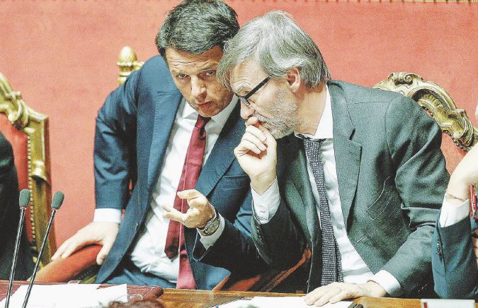 Matteo Renzi e Graziano Delrio - L’ex premier e il ministro autore della riforma delle Province - Ansa
