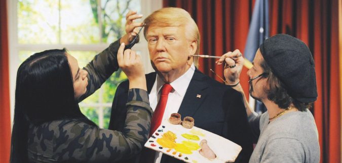 Ultimi ritocchi - La statua di cera di Trump al museo Tussauds di Londra.