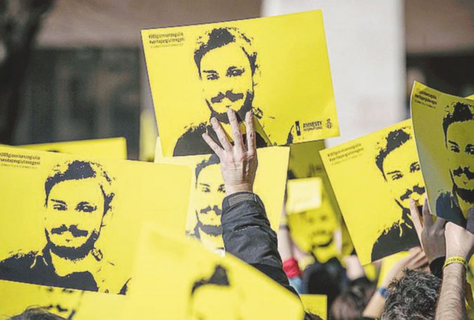 Per non dimenticare - Il viso di Regeni sui cartelli a un anno dalla morte - Ansa