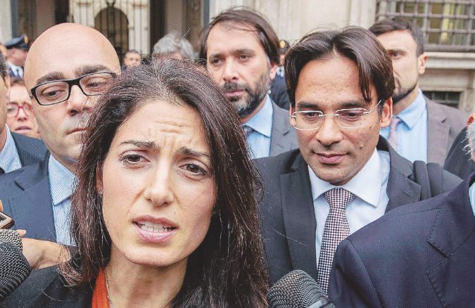 Indagata  Virginia Raggi viene interrogata dai pm della Procura di Roma   - LaPresse