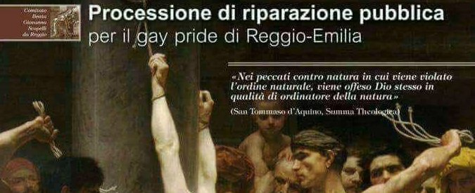 Gay Pride a Reggio Emilia, gruppo lancia processione di riparazione pubblica. La Diocesi prende le distanze
