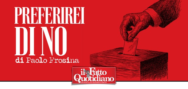 Preferirei di no, di Paolo Frosina
