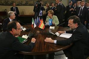 vertice Monti Merkel Rajoy Holland