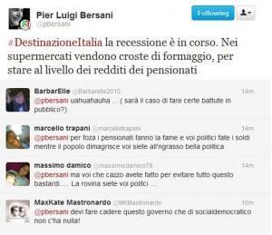 Il tweet di Bersani