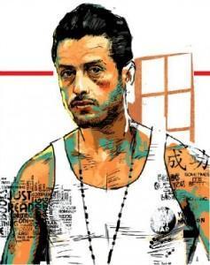 Fabrizio corona, illustrazione di Emanuele Fucecchi