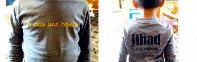 Copertina di Francia, il piccolo Jihad ha la t-shirt “sono una bomba”. Sindaco denuncia la madre