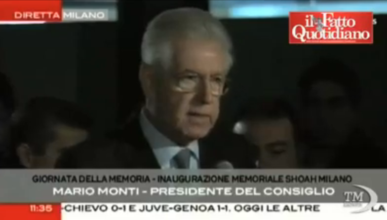 Copertina di Giornata memoria, Monti: “Il vero nemico è l’indifferenza”
