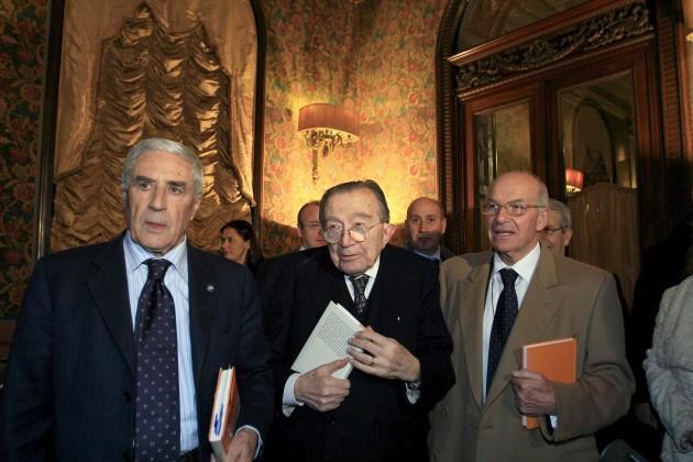 Franco Marini, Giulio Andreotti e Fausto Bertinotti