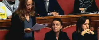 Copertina di Servizio Pubblico, il discorso di Paola Taverna (M5S) e la bagarre al Senato