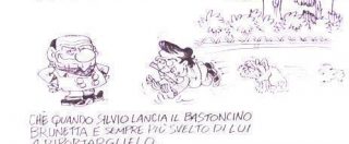 Copertina di Servizio Pubblico, le vignette di Vauro: dalla depressione di Dudù al porcellum